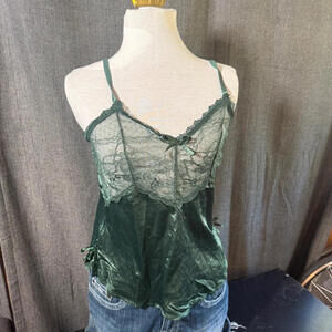 Y2K camis or lingerie mesh top